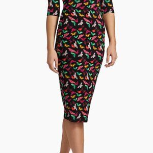 Alice & Olivia Delora dress, patterned with butterflies, size 10
